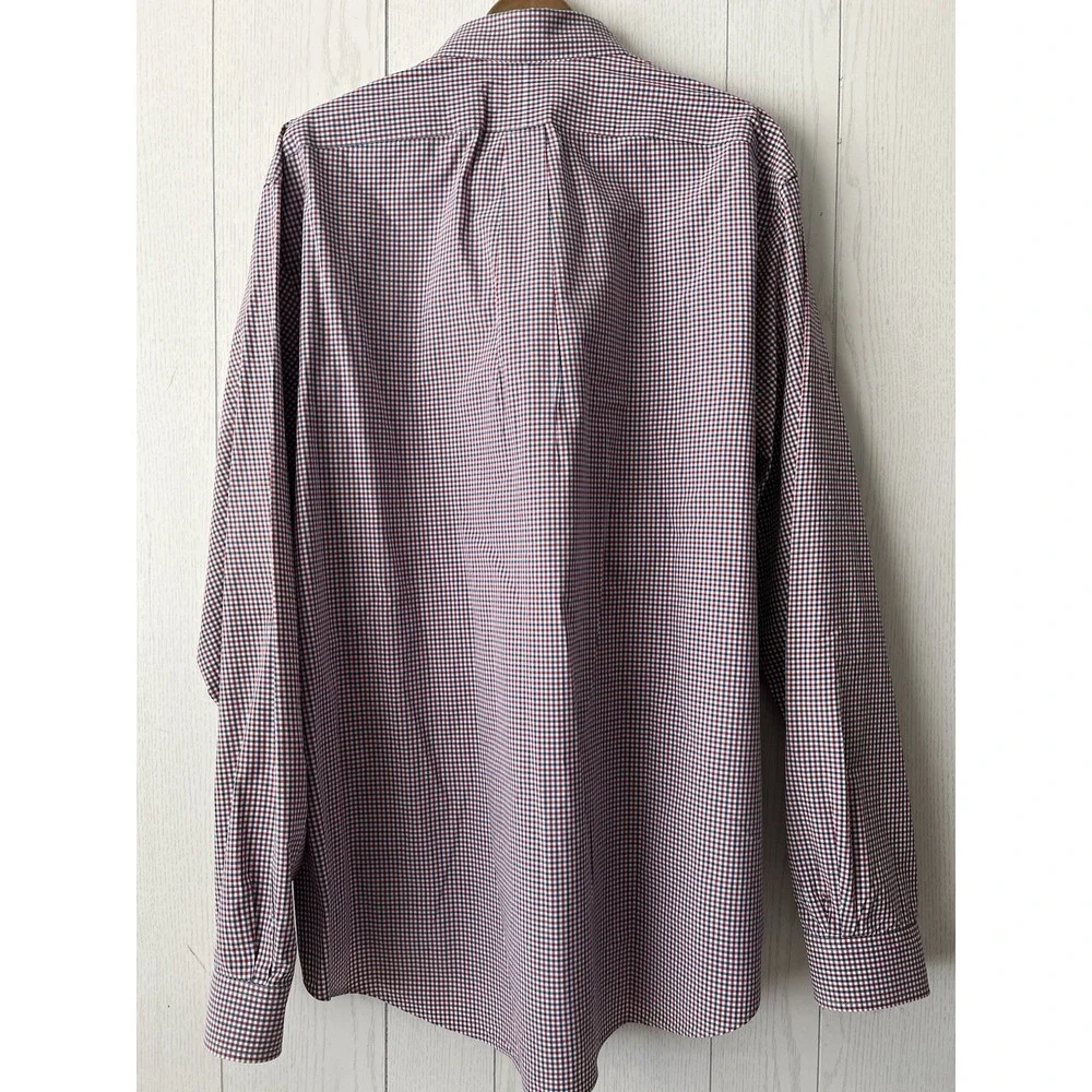 Polo Ralph Lauren Shirt Mens XXL Red Blue White Gingham Cotton Button Down Pony